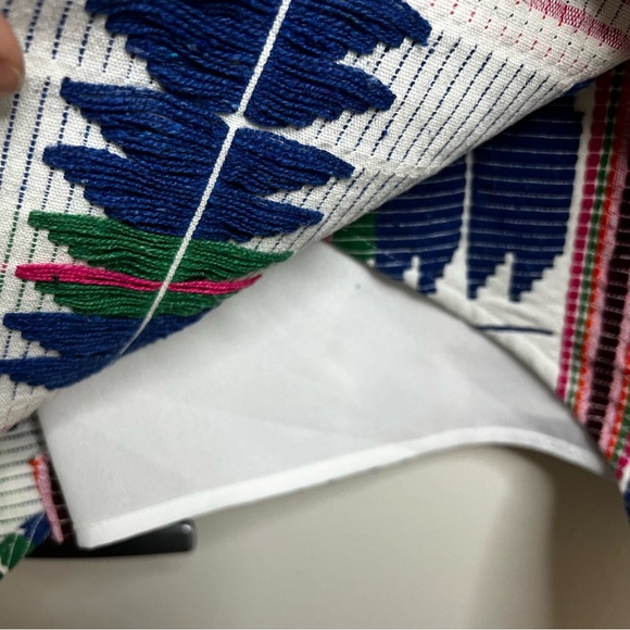 Adelyn Rae Asymmetrical Cutout Dress tribal Boho white lined dress, size Small - Picture 15 of 16